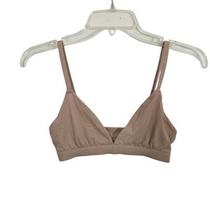 NWT SKIMS Fits Everybody Triangle Bralette Clay Tan Small